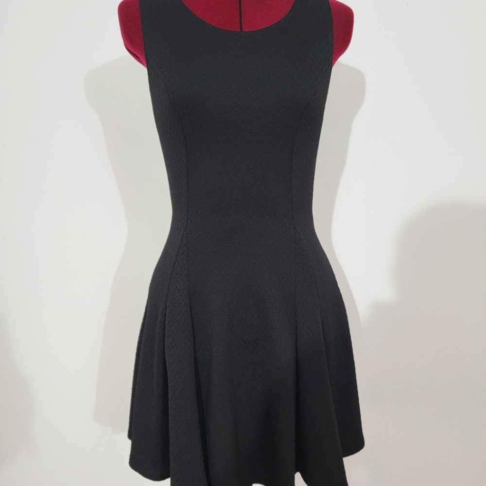 Love Chelsey Little Black Skater Dress Size S